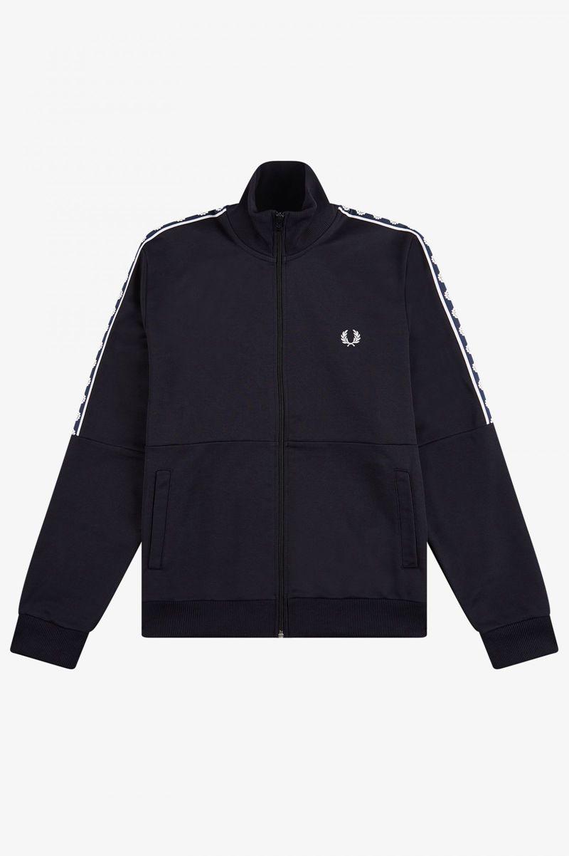 Geaca Barbati Fred Perry Panelled Taped Track Bleumarin | RO 1223GSOL